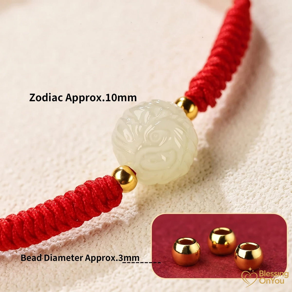 Zodiac Jade Red String Bracelet | Protection, Good Fortune, Minimalist Design | Adjustable Good Luck Jewelry | Gift For Her Him