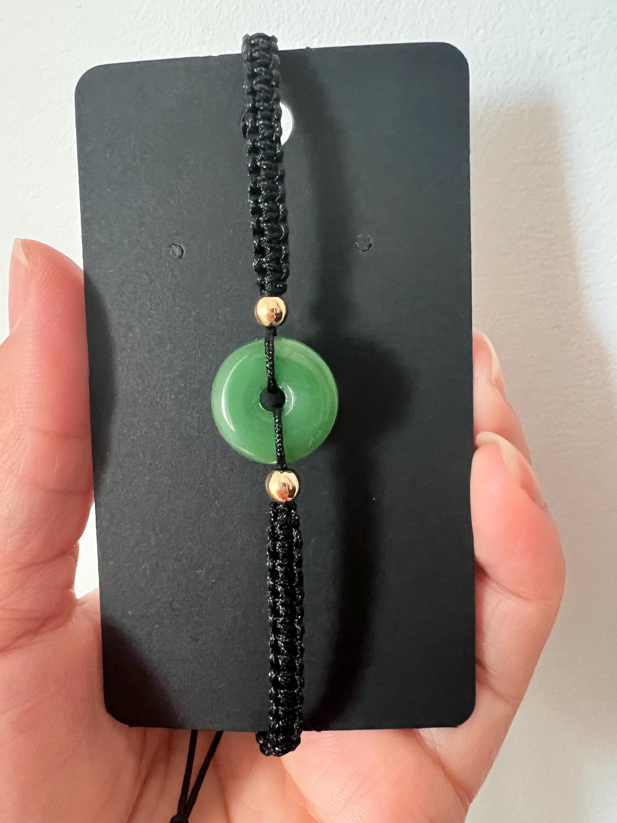Green Donut Safety Buckle Bracelet ADJUSTABLE, Good Fortune Bracelet, Good Luck Bracelet, Red String Bracelet