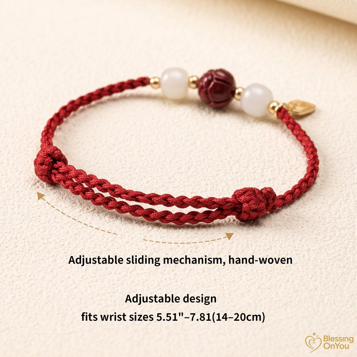 Cinnabar Lotus Red String Bracelet | Buddhist Meditation Bracelet | Handmade Protection Charm | Jade Fu Lucky Spiritual Bracelet Gift