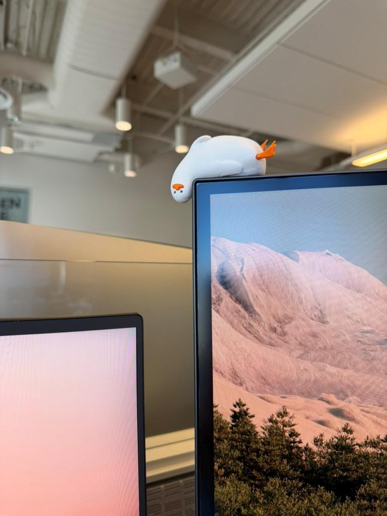 Monitor Goose Emotional Support Desk Buddy, 3D Printed Screen Topper Office Gift