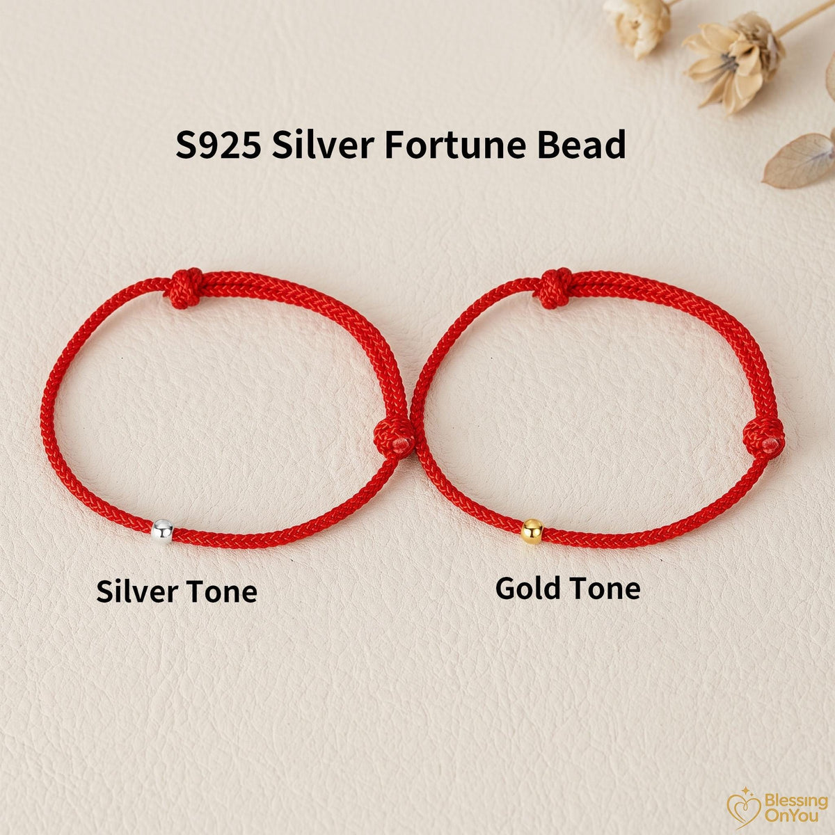 Buddhist Blessing Bracelet | 925 Silver Lucky Amulet Protection Bracelet | Red String Jewelry | Good Fortune Spiritual Gift | Minimalist