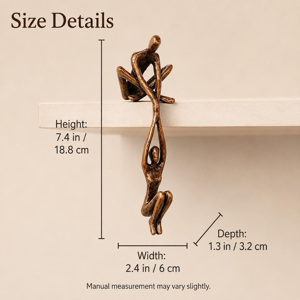 Modern Dancing Couple Figurine Abstract Lovers Statue, Man Lifting Woman Romantic Sculpture, Minimalist Shelf Decor, Valentine Keepsake Gift
