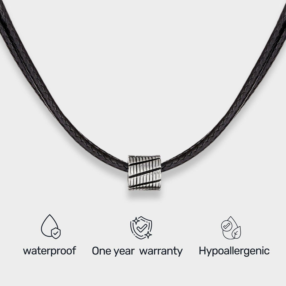 Simple Black Choker Necklace For Men, Men's Vegan Necklace, Men Bead Necklace, Guy Necklace, Jewlery For Men, Vegan Jewelry, Christmas Gift