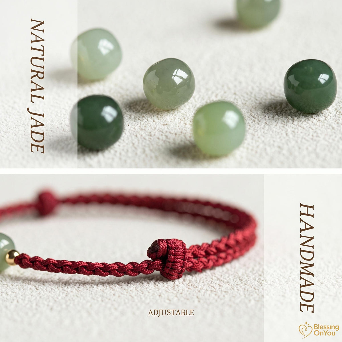 Handmade Red String Zodiac Bracelet, Cinnabar Bead, Temple Blessing Charm (2027 Goat), Jade Beads, Lucky Protection Jewelry,Gift for Her Him