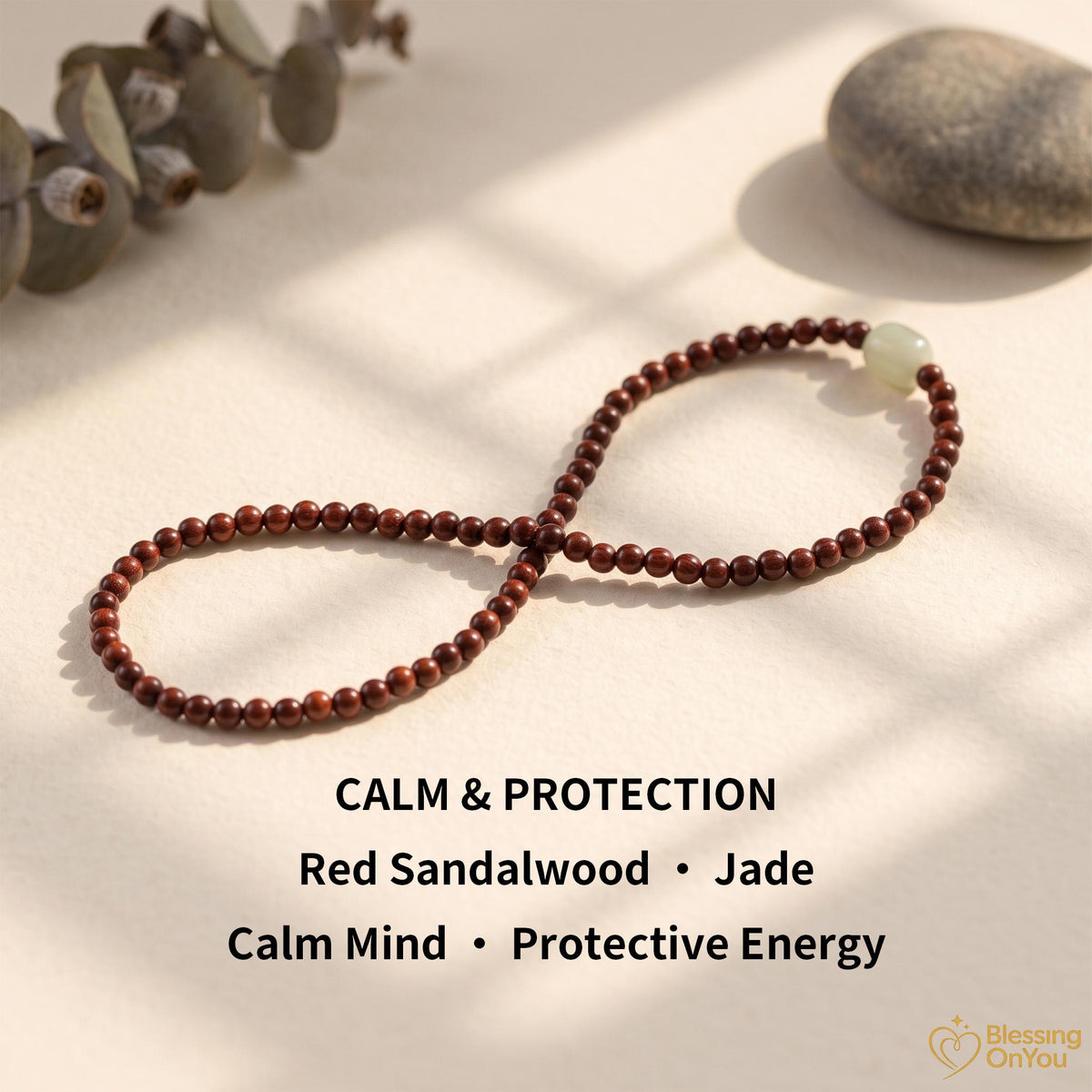 Red Sandalwood Bead Bracelet | Multi Wrap Mala Bracelet | Double Triple Wrap Buddhist Prayer Beads | Minimalist Wood Energy Protection Gift