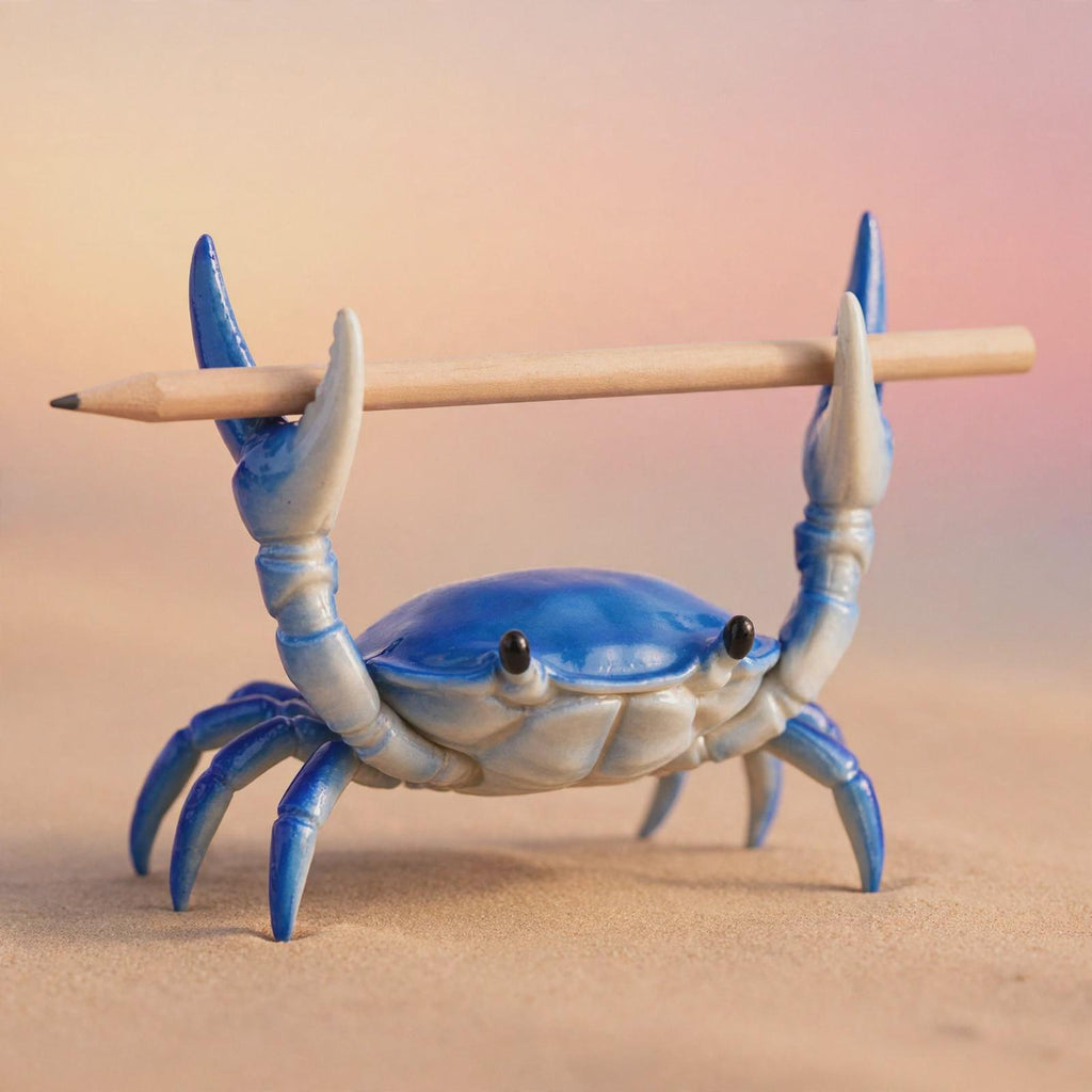 Crab Pen Holder, Cute Desk Organizer, Funny Crab Desk Decor, Novelty Pencil Holder