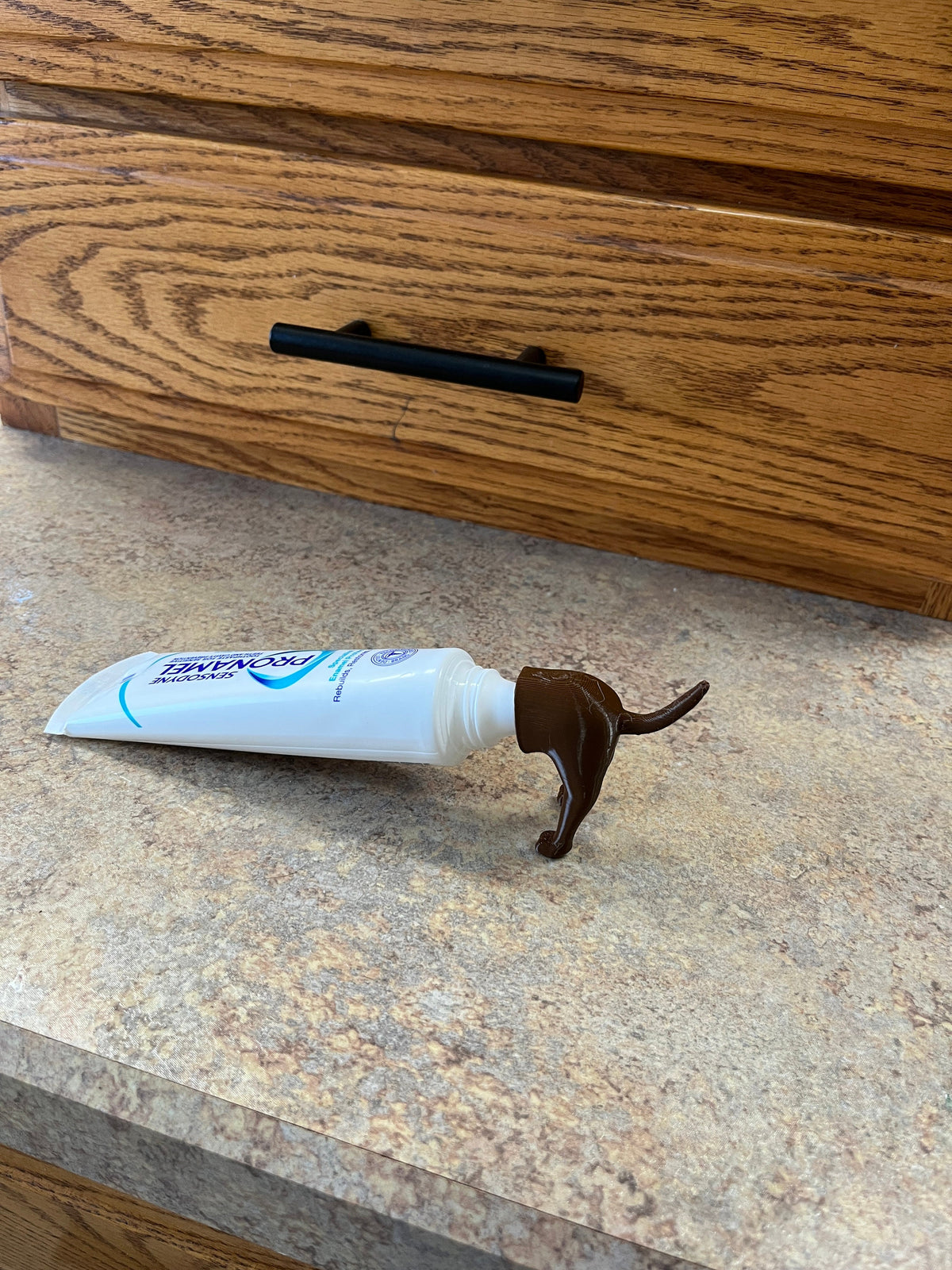 Pooping Dog Butt Toothpaste Topper: Funny Gag Gift for Dog Lovers