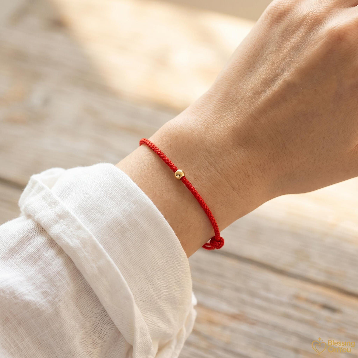 Buddhist Blessing Bracelet | 925 Silver Lucky Amulet Protection Bracelet | Red String Jewelry | Good Fortune Spiritual Gift | Minimalist