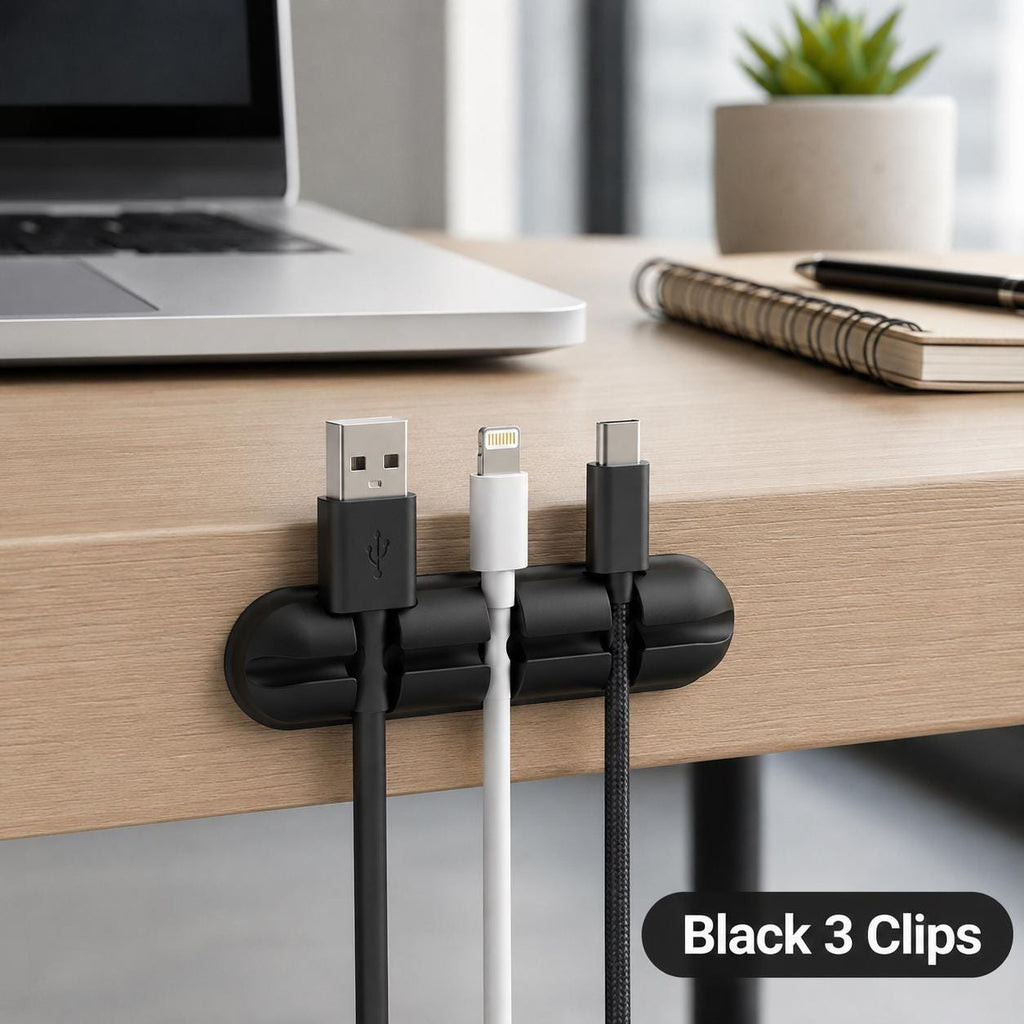 Cable Holder Clips, Adhesive Cord Organizer, Desk Wire Management for USB Charging Cable Nightstand