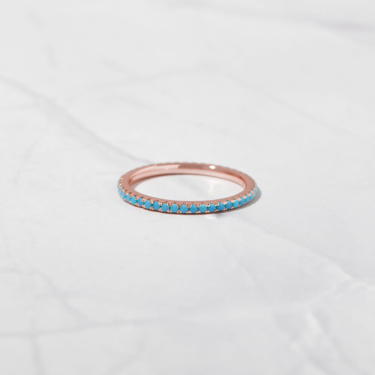 Turquoise Eternity Ring, Turquoise Ring, Dainty Ring, Turquoise Jewelry, Dainty Ring, Stacking Ring, Everyday Ring, Gift for Her