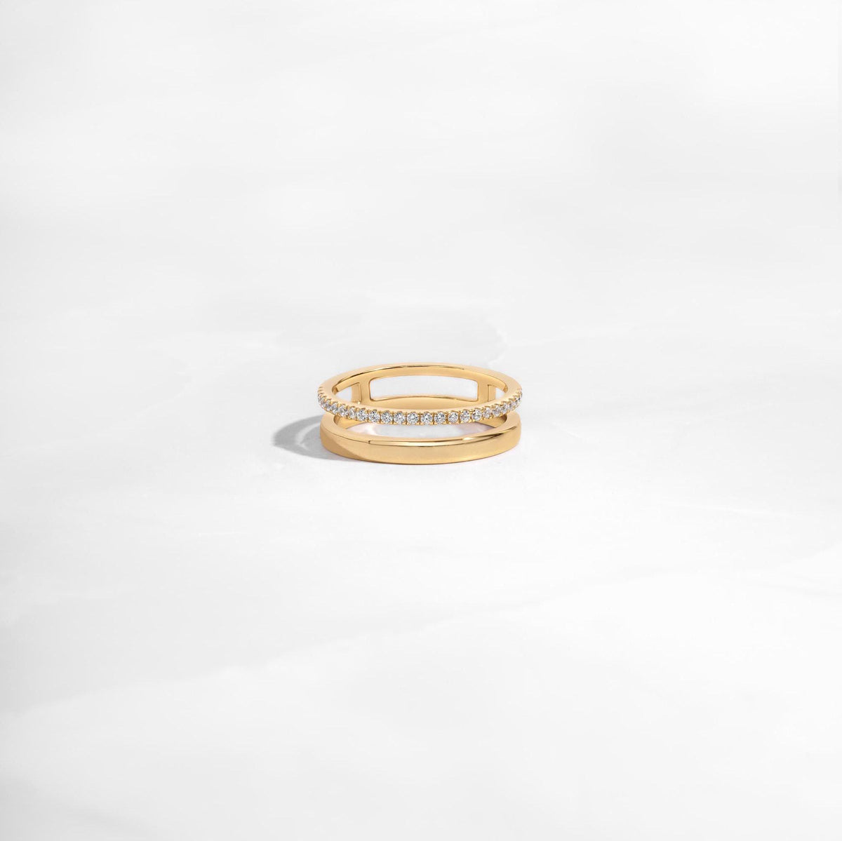 Double Band Ring, Dainty Ring, Wedding Band, Stacking Ring, Minimalist Ring, Gift for Her, Gold Ring, Silver Ring, Diamond Ring