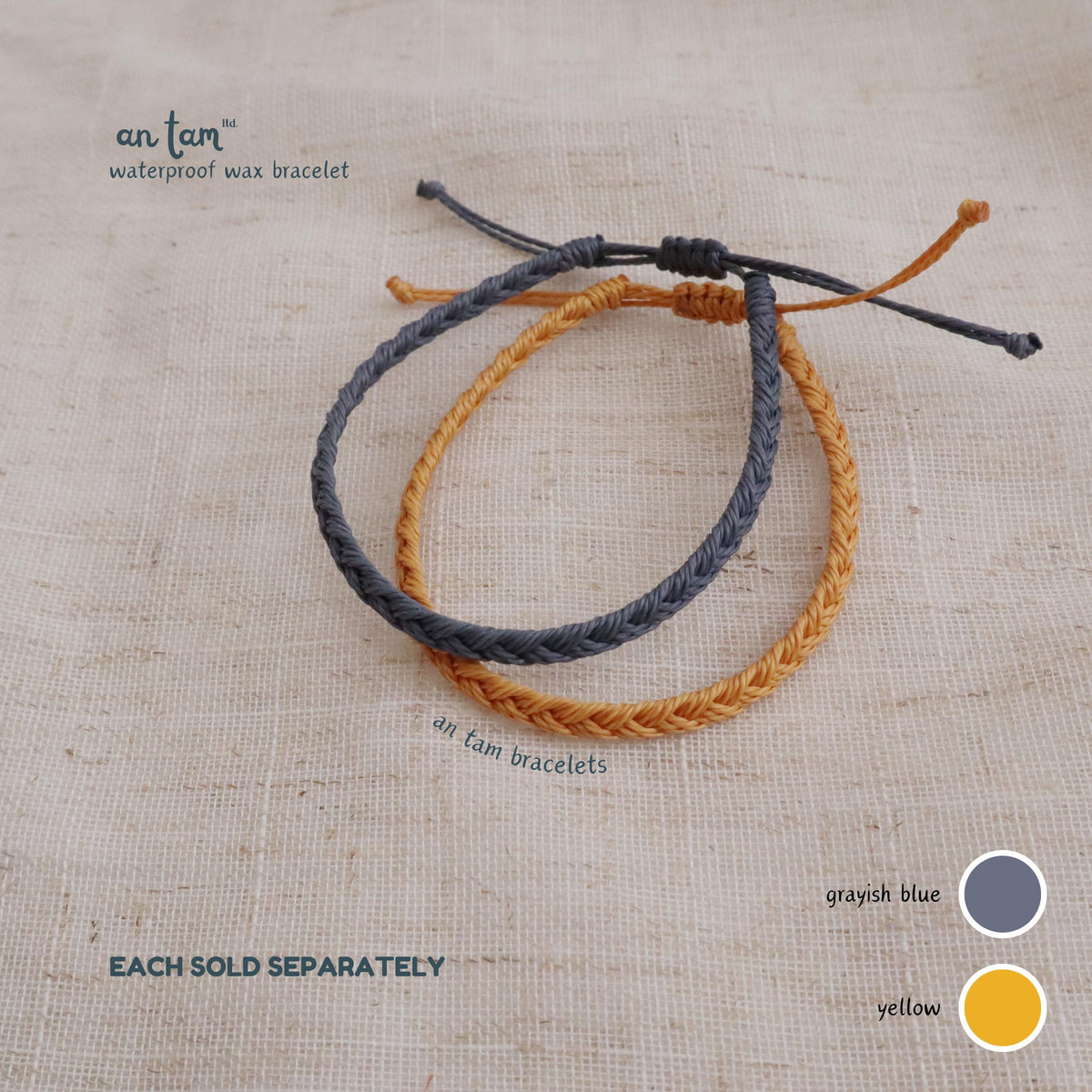 Handmade Basic Waterproof Bracelet | Adjustable Wax Cord Bracelet | Braided Bracelet | Festival Unisex Bracelet | Friendship Bracelet