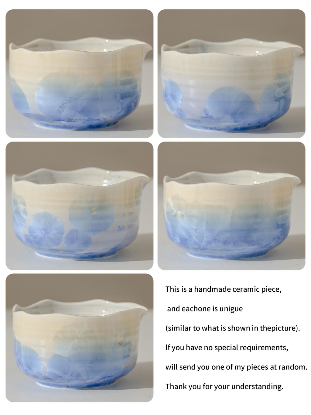 Handmade Natural Blue Flower Glazing Matcha Kit Handcrafted Matcha Bowl Set Matcha Gift Set Gift Ideas