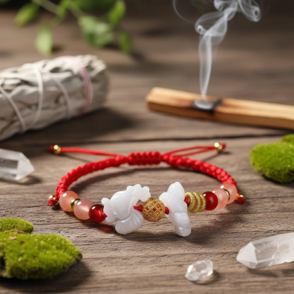2026 Zodiac Energy Amulet, Red String Protection Bracelet, Manifestation Jewelry, Year of the Horse Talisman