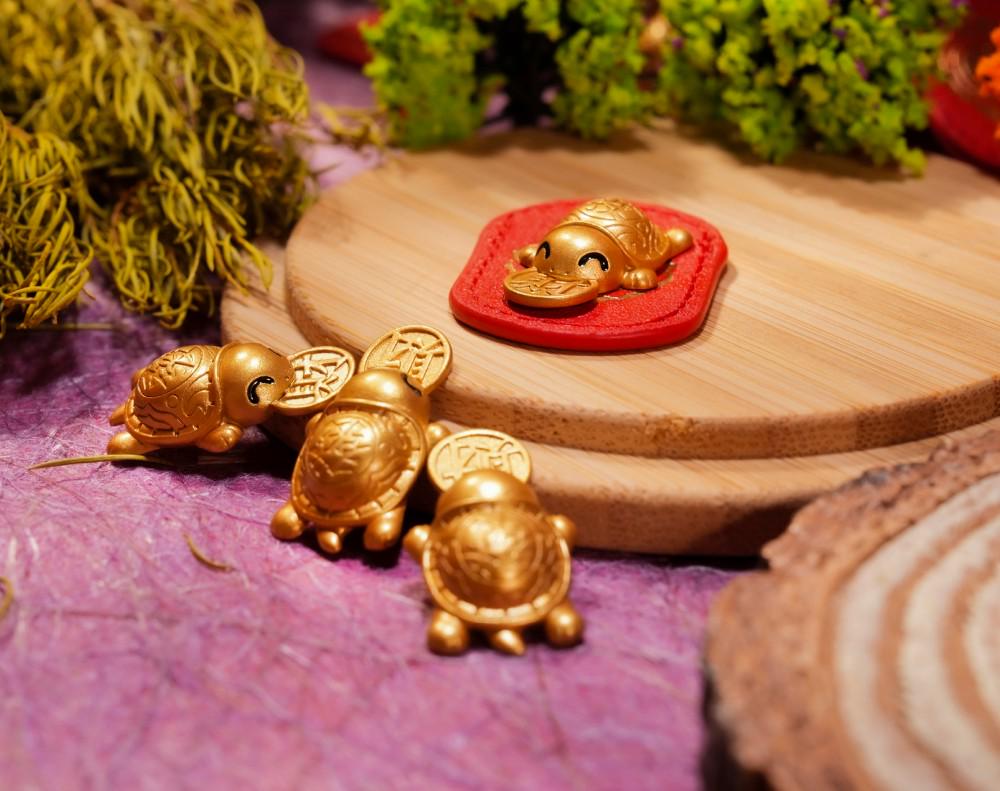 Money Biting Turtle Feng Shui Talisman - 2026 Lucky Turtle Charm, Temple Blessed Brass Tortoise, Year of The Horse Prosperity Amulet