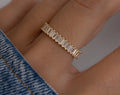 Baguette Ring, Diamond Eternity Band, Statement Ring, Eternity Ring, Engagement Ring, Promise Ring, Minimalist Ring, Gift For Wife