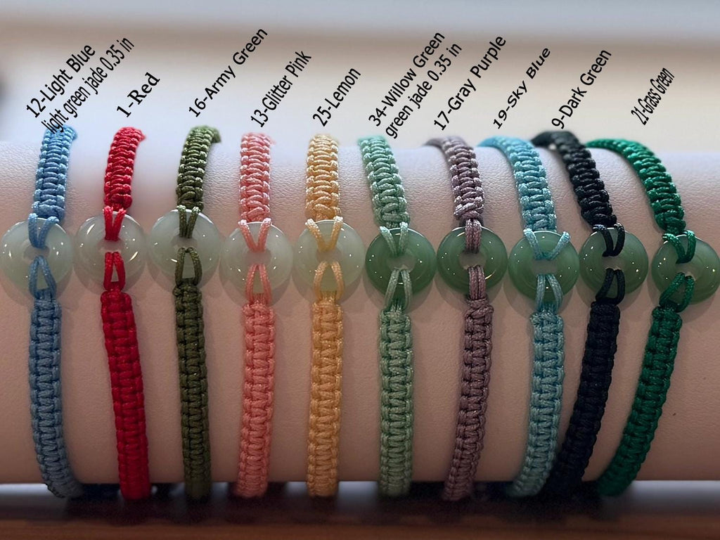 Custom Peaceful Jade String Bracelet Adjustable Lucky Charm Braccelets Anklets