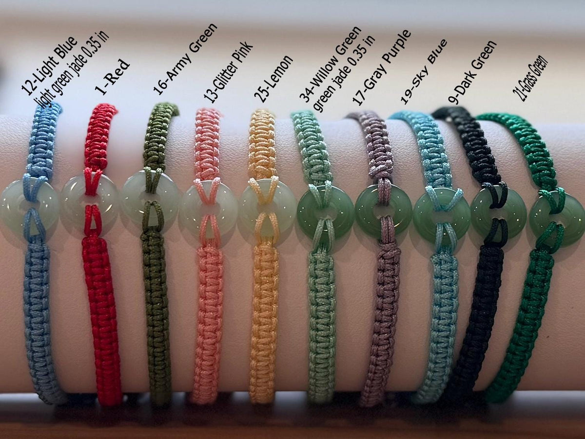 Custom Peaceful Jade String Bracelet Adjustable Lucky Charm Braccelets Anklets