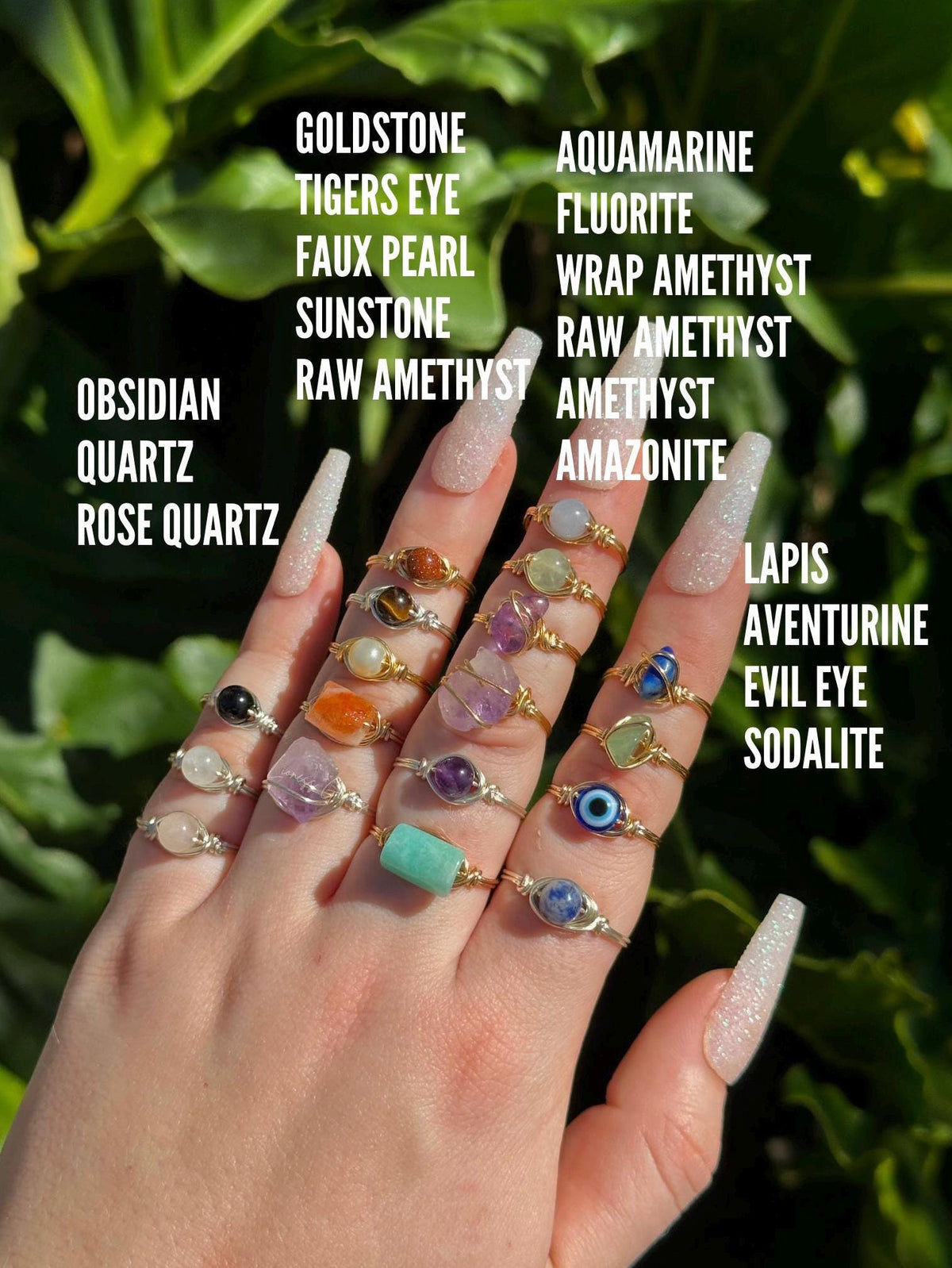 Buy 2 Get 1 Free Crystal Ring | Natural Gemstone Jewelry, Raw Crystal Ring, Dainty Ring, Birthstone Ring, Custom Jewelry, Wire Wrapped Ring