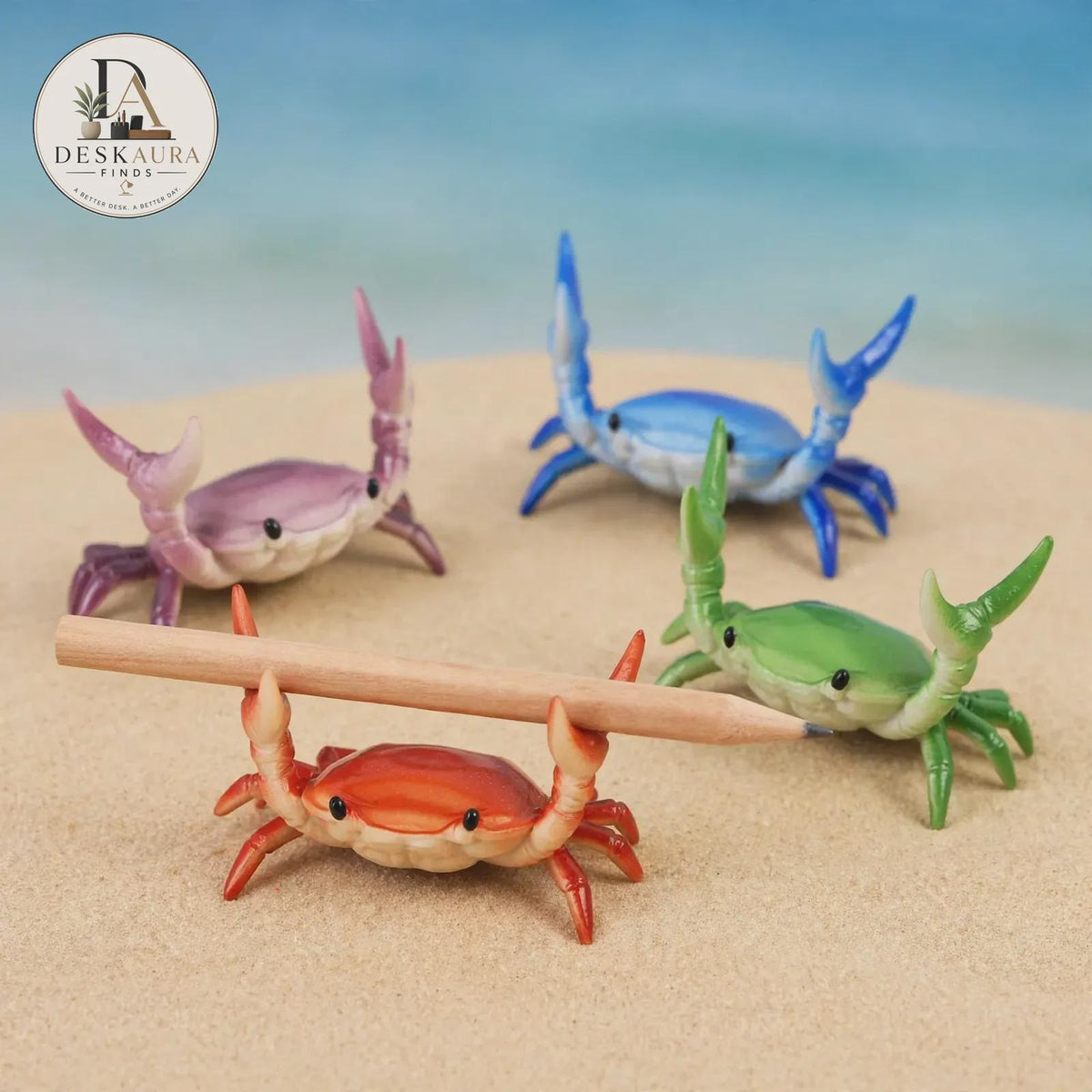 Crab Pen Holder, Cute Desk Organizer, Funny Crab Desk Decor, Novelty Pencil Holder