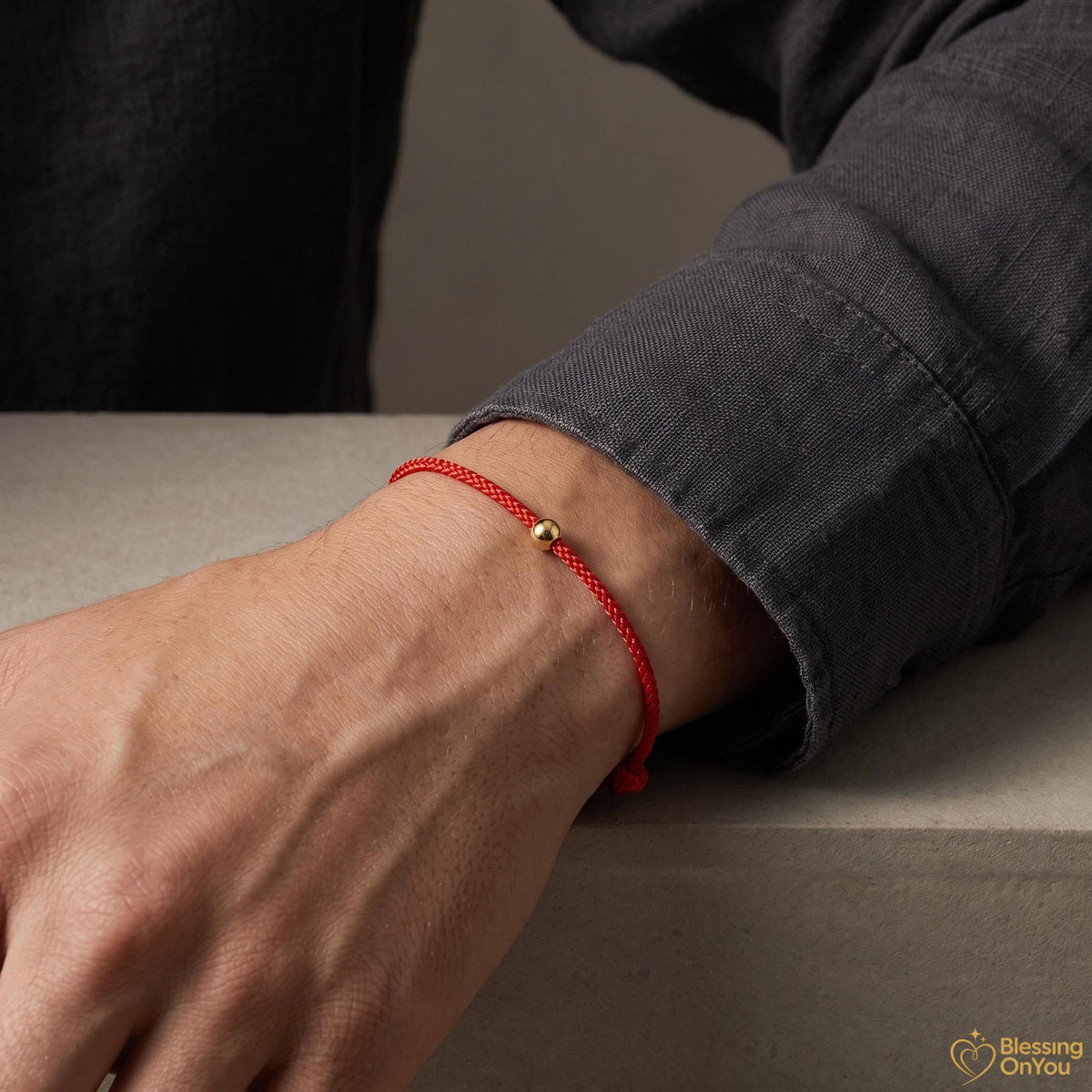 Buddhist Blessing Bracelet | 925 Silver Lucky Amulet Protection Bracelet | Red String Jewelry | Good Fortune Spiritual Gift | Minimalist