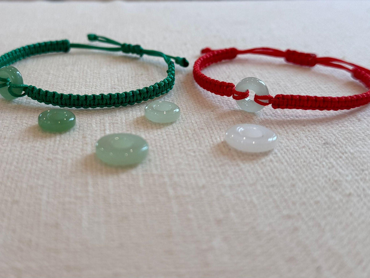 Custom Peaceful Jade String Bracelet Adjustable Lucky Charm Braccelets Anklets