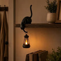 Cat Lantern Shelf Decor | Hanging Tealight Holder | Cat Lover Gift | Halloween Decoration