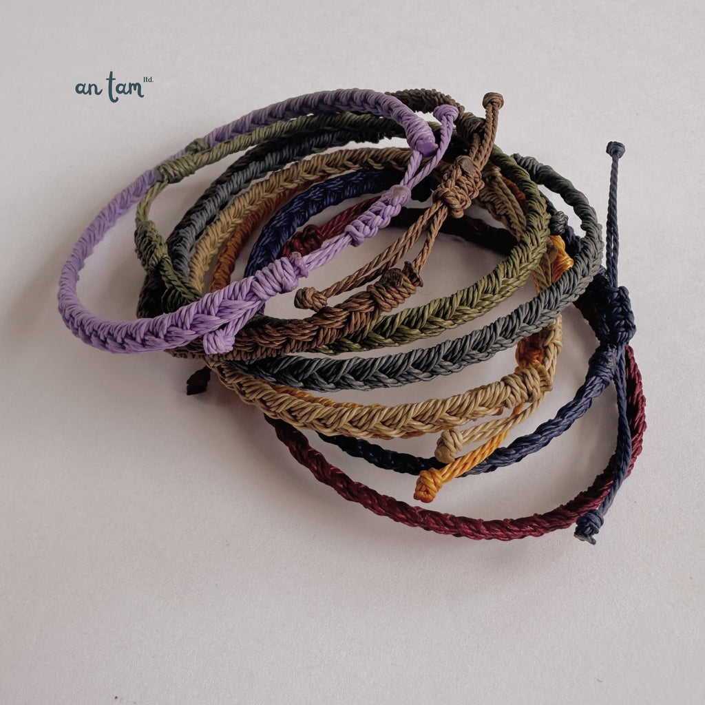 Handmade Basic Waterproof Bracelet | Adjustable Wax Cord Bracelet | Braided Bracelet | Festival Unisex Bracelet | Friendship Bracelet