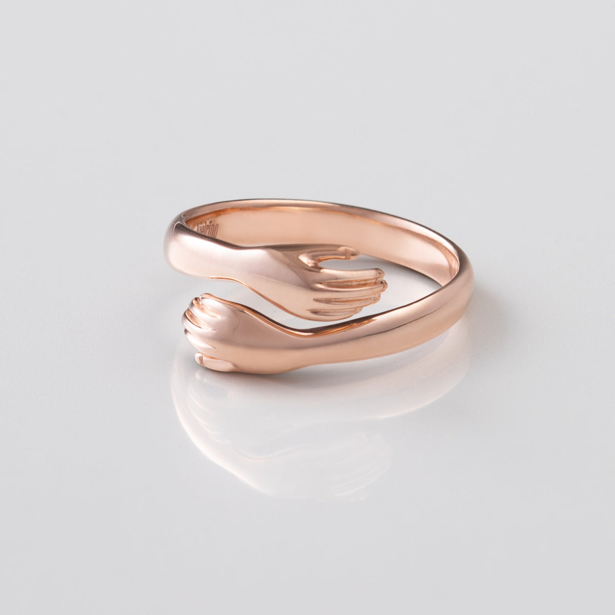 925 Sterling Silver Ring • Hug Ring • Stackable Ring • Minimalist Ring • Love Ring • Adjustable Ring • Gift for Women • Hugging Hand Ring