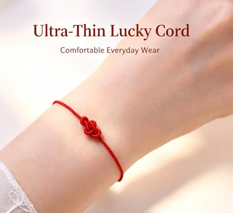 Red String Bracelet, Lucky Red Bracelet,Chinese Knot Bracelet, Minimalist Cord Jewelry, Adjustable Handmade Red Cord Bracelet,Good Luck Gift