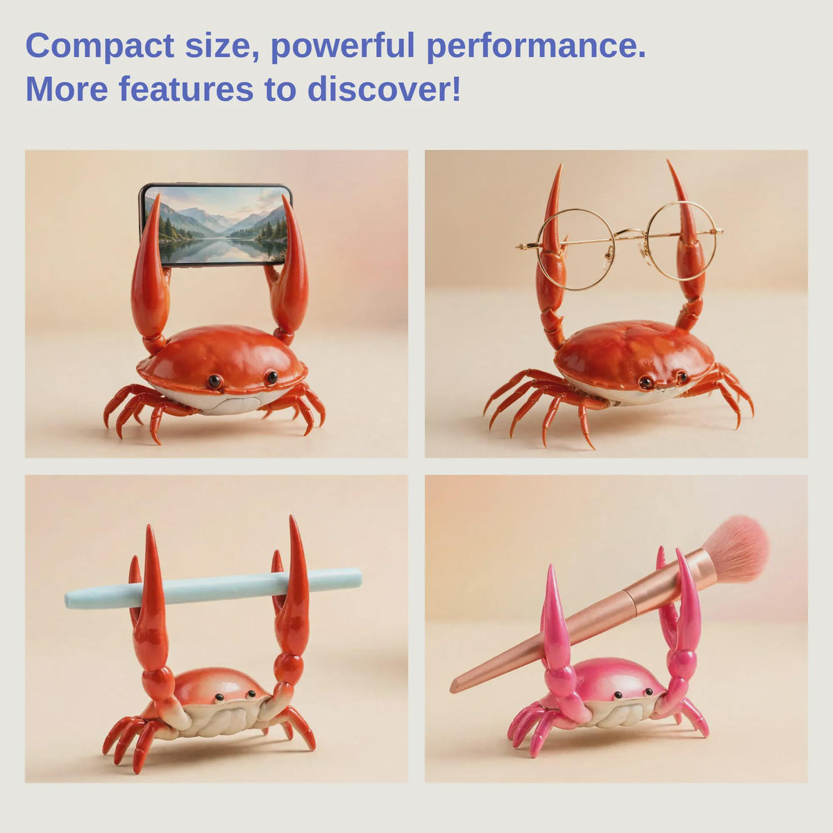 Crab Pen Holder, Cute Desk Organizer, Funny Crab Desk Decor, Novelty Pencil Holder
