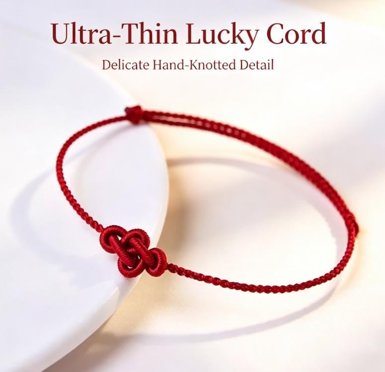 Red String Bracelet, Lucky Red Bracelet,Chinese Knot Bracelet, Minimalist Cord Jewelry, Adjustable Handmade Red Cord Bracelet,Good Luck Gift