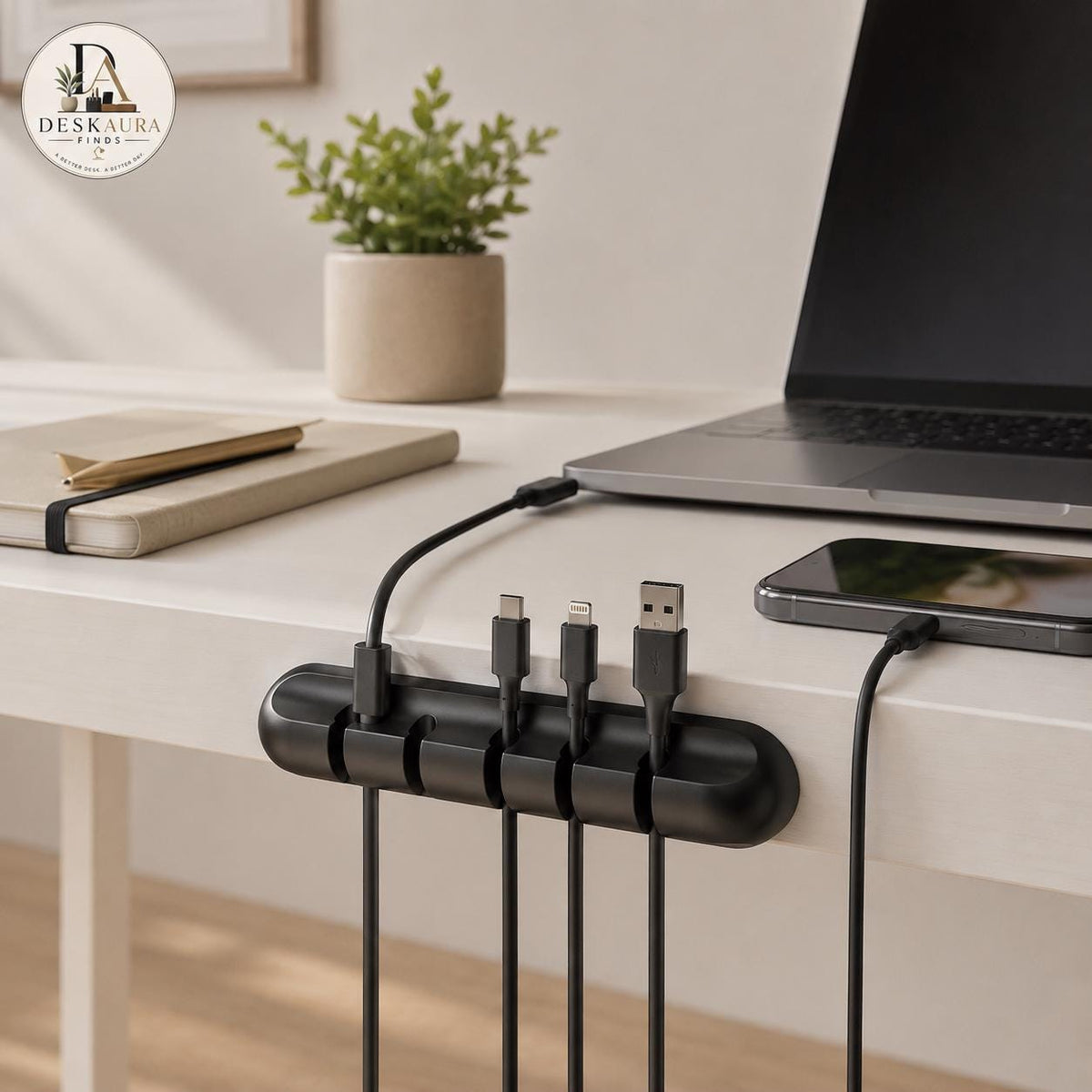 Cable Holder Clips, Adhesive Cord Organizer, Desk Wire Management for USB Charging Cable Nightstand