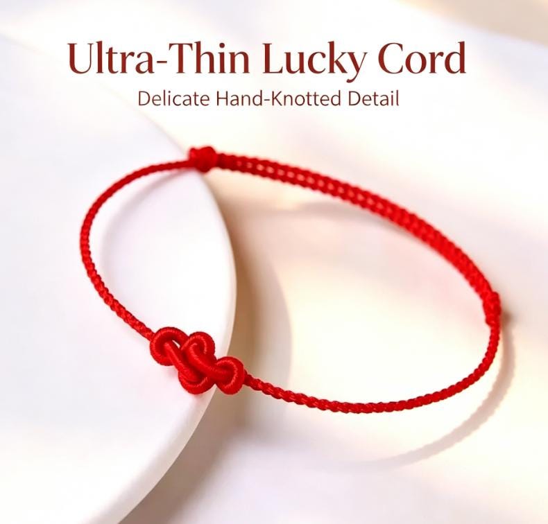 Red String Bracelet, Lucky Red Bracelet,Chinese Knot Bracelet, Minimalist Cord Jewelry, Adjustable Handmade Red Cord Bracelet,Good Luck Gift