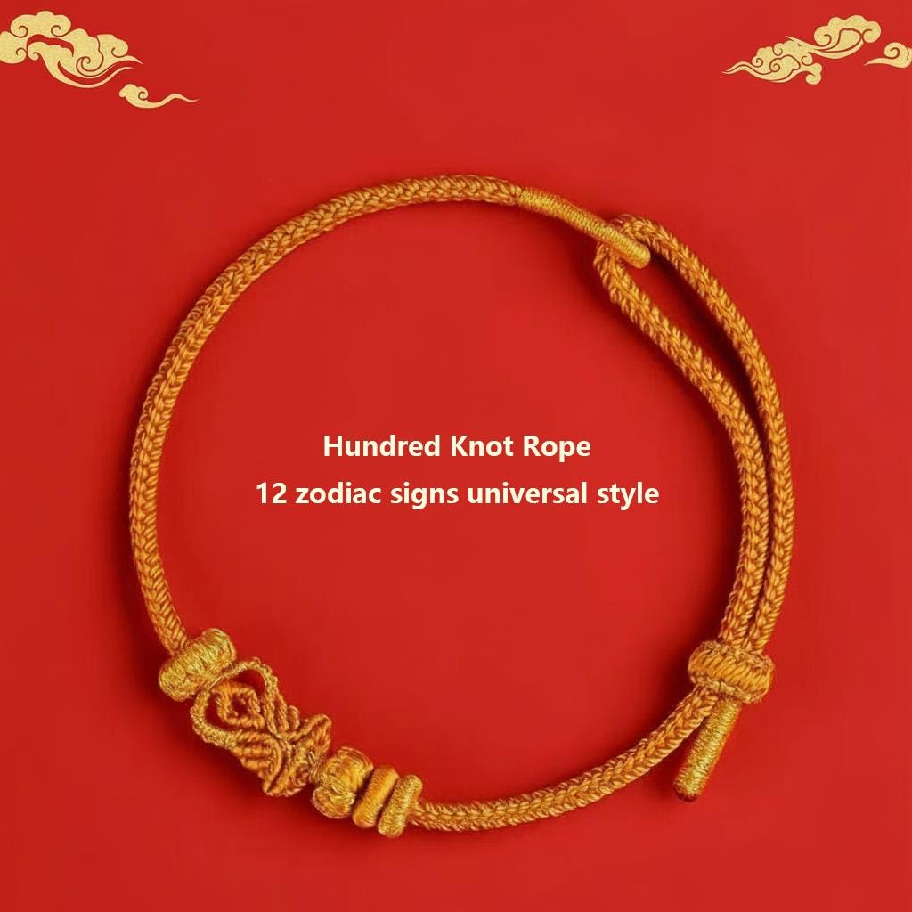 2027 Tai Sui Red String Bracelet, Zodiac Protection Amulet, Handwoven Lucky Knot, Temple Blessed Chinese Red String, Goat Rat Ox Dog