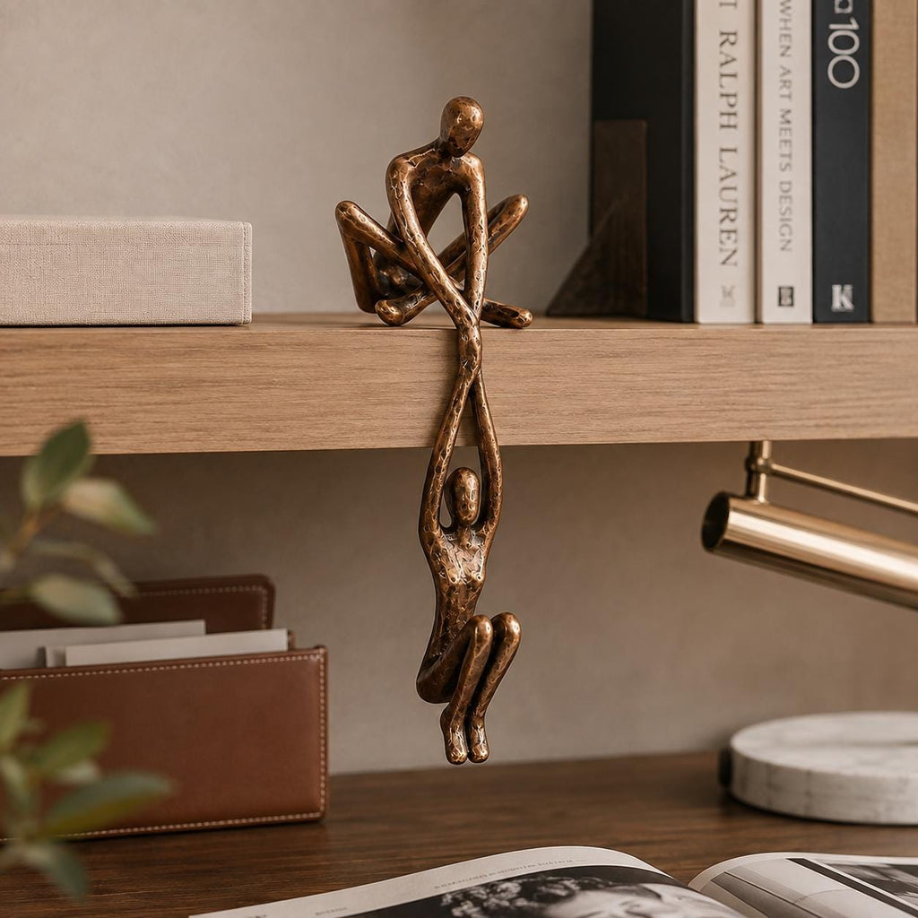 Modern Dancing Couple Figurine Abstract Lovers Statue, Man Lifting Woman Romantic Sculpture, Minimalist Shelf Decor, Valentine Keepsake Gift