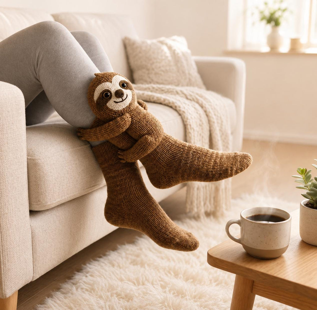 3D Animal Socks, Funny Novelty Socks, Cute Knitted Sloth Panda Koala Cat Raccoon Socks, Cozy Adult Gift Funny, Funny Socks, Under 20