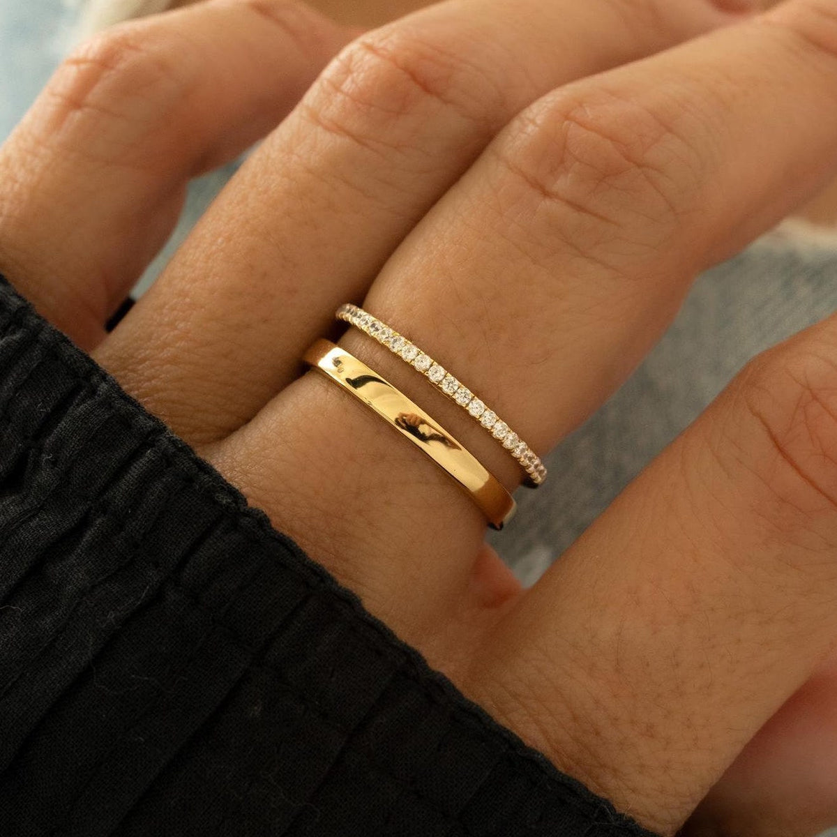 Double Band Ring, Dainty Ring, Wedding Band, Stacking Ring, Minimalist Ring, Gift for Her, Gold Ring, Silver Ring, Diamond Ring