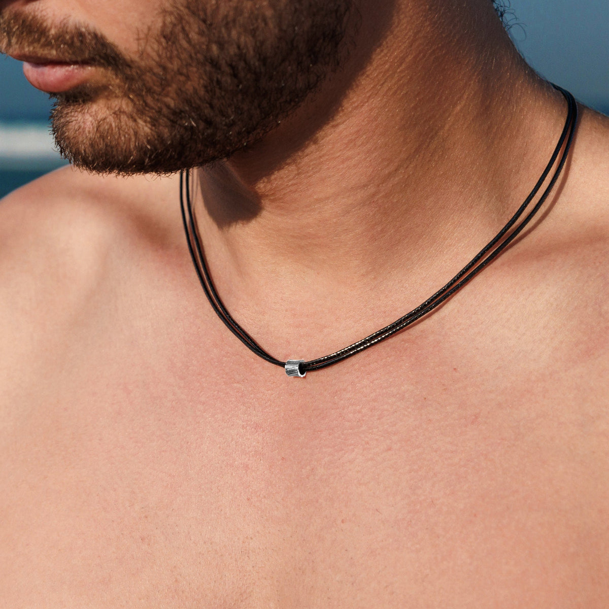 Simple Black Choker Necklace For Men, Men's Vegan Necklace, Men Bead Necklace, Guy Necklace, Jewlery For Men, Vegan Jewelry, Christmas Gift