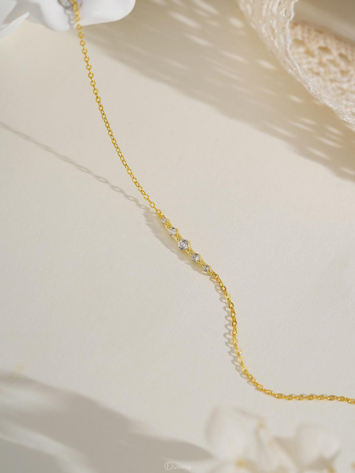 Minimalist Diamond Bracelet, Dainty 925 Sterling Silver Bracelet, Everyday Bracelet for Women, Bridesmaid Gifts, Christmas Gifts for Her