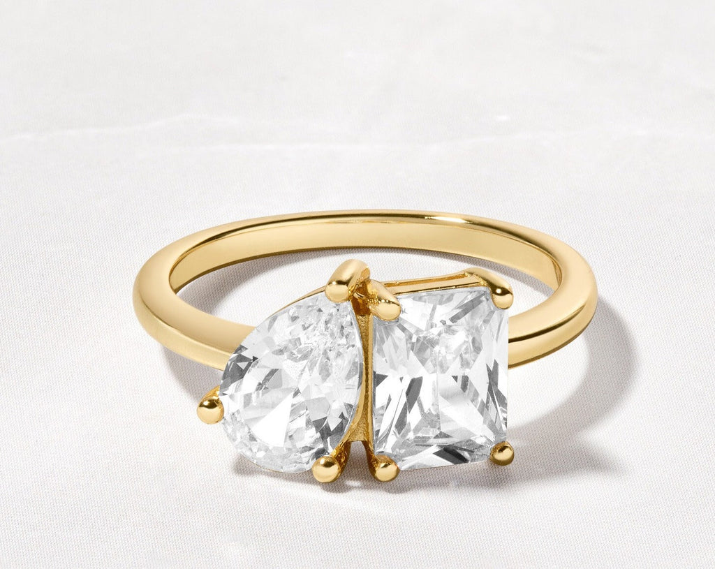 Toi et Moi Ring, Promise Ring, Engagement Ring, Two Stone Ring, Wedding Ring, Anniversary Gift, Gift for Her