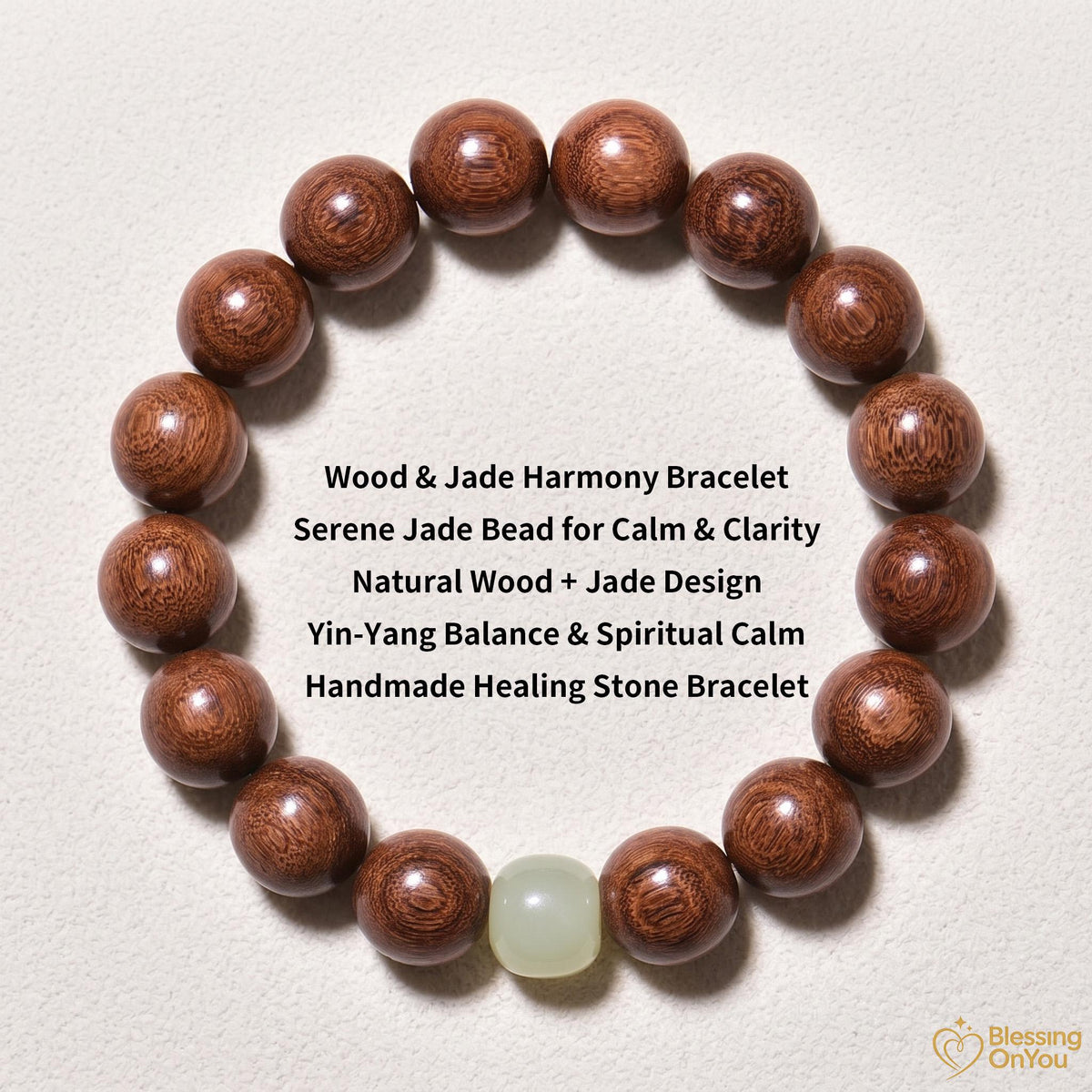 Sandalwood Mala Bracelet – Natural Wood Meditation Beads, Buddhist prayer beads, Good Luck Charm Gifts for Zen Yoga Lover, Gift for Him Her