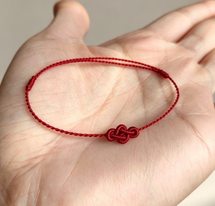 Red String Bracelet, Lucky Red Bracelet,Chinese Knot Bracelet, Minimalist Cord Jewelry, Adjustable Handmade Red Cord Bracelet,Good Luck Gift