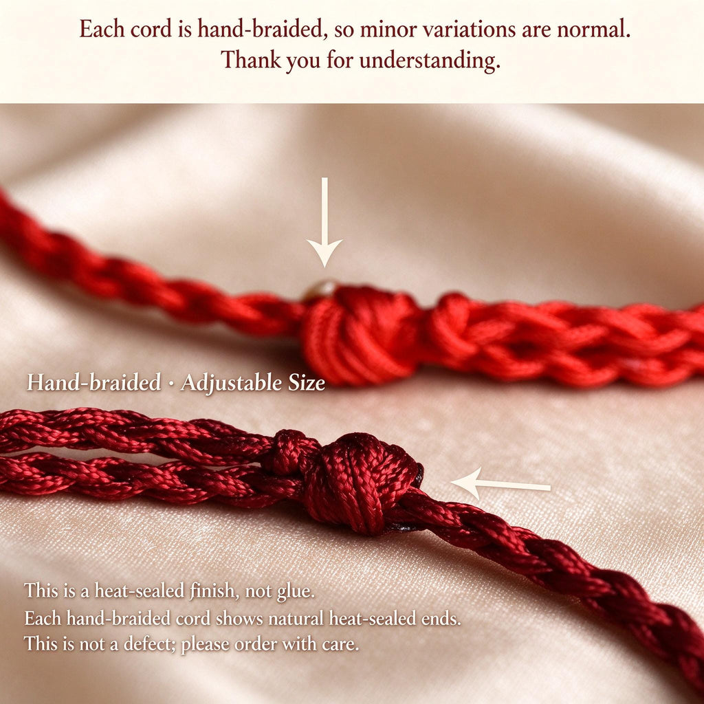 Red String Bracelet, Ruyi Good Luck Bracelet, Chinese Lucky Charm, Red Cord Protection Jewelry, Adjustable Blessing Bracelet, Handmade Gift