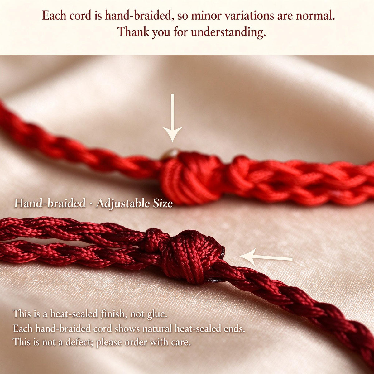Red String Bracelet, Ruyi Good Luck Bracelet, Chinese Lucky Charm, Red Cord Protection Jewelry, Adjustable Blessing Bracelet, Handmade Gift