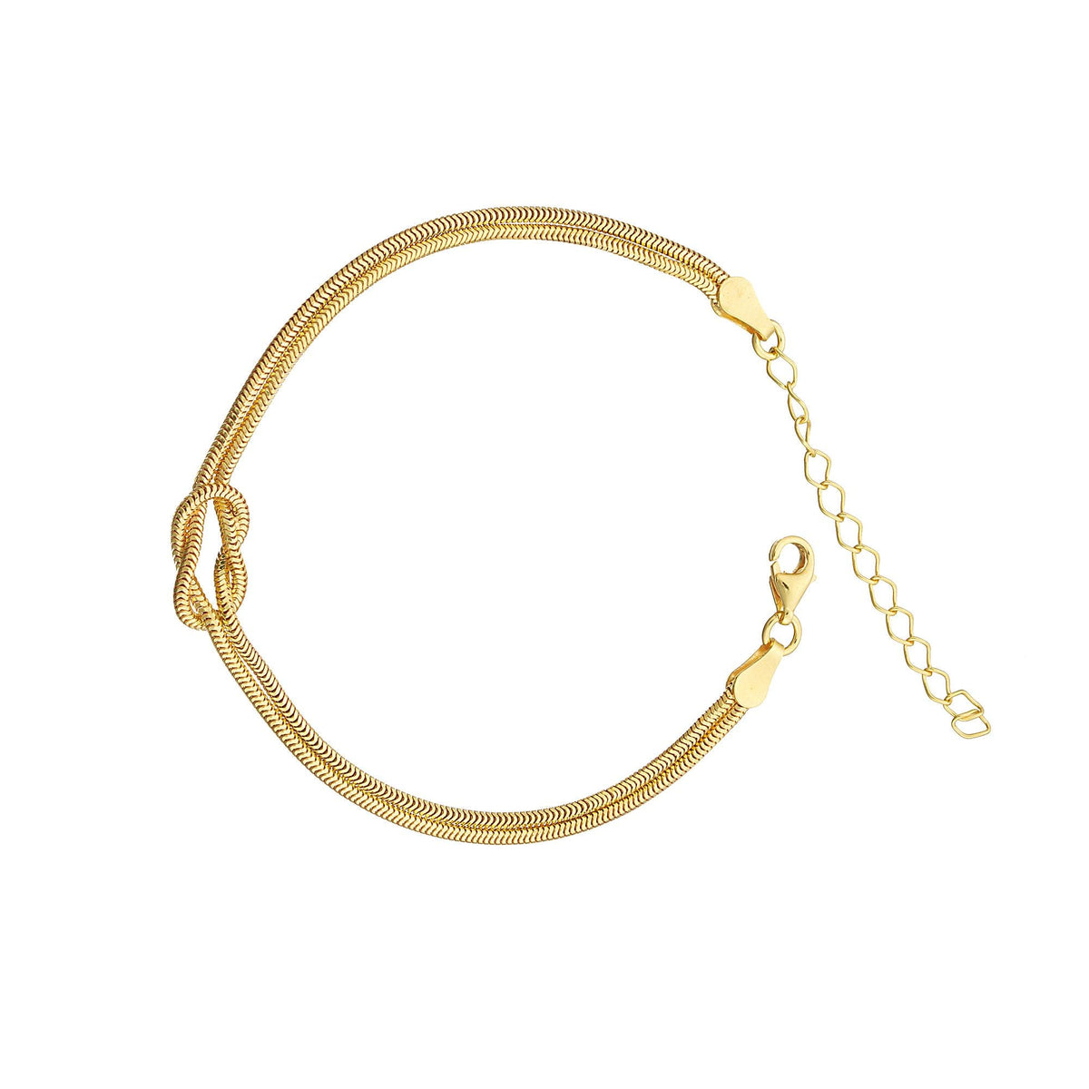 Gold Filled Knot Bracelet, Dainty Snake Chain for Mothers Day Gifts