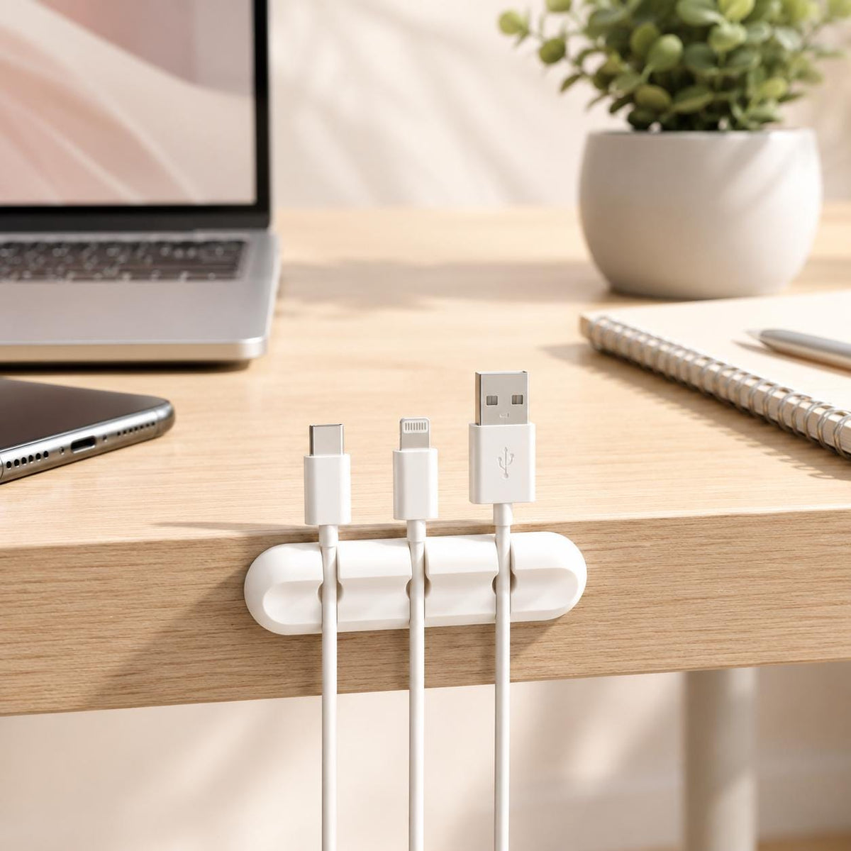 Cable Holder Clips, Adhesive Cord Organizer, Desk Wire Management for USB Charging Cable Nightstand