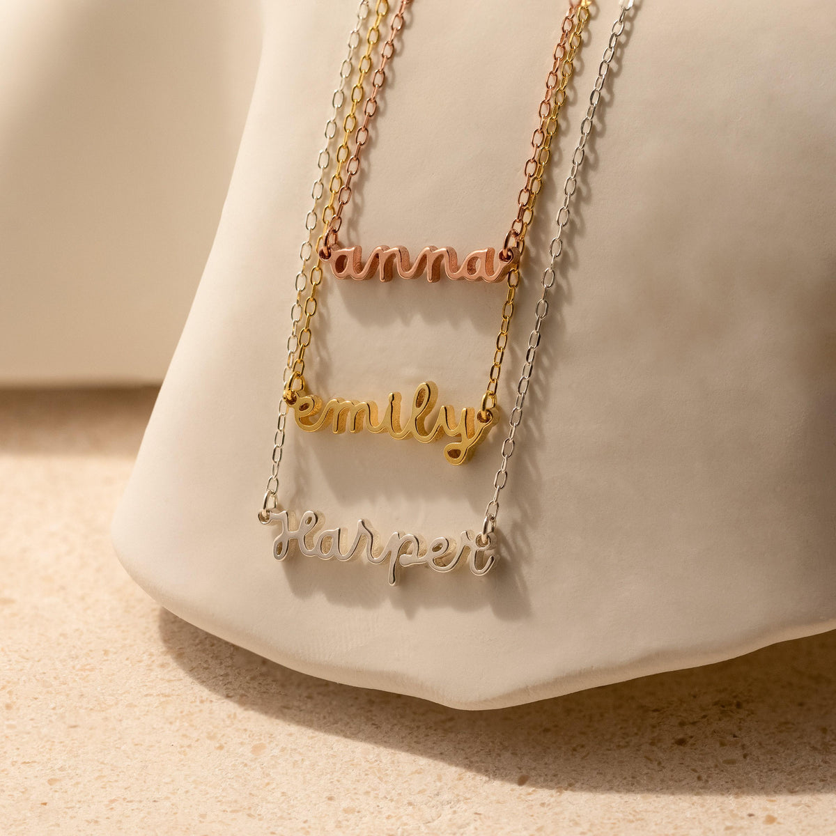 Personalized Name Necklace by Seven Lucky Gifts • Delicate Layering Necklace • Dainty Name Charm Jewelry • Birthday Gift for Her