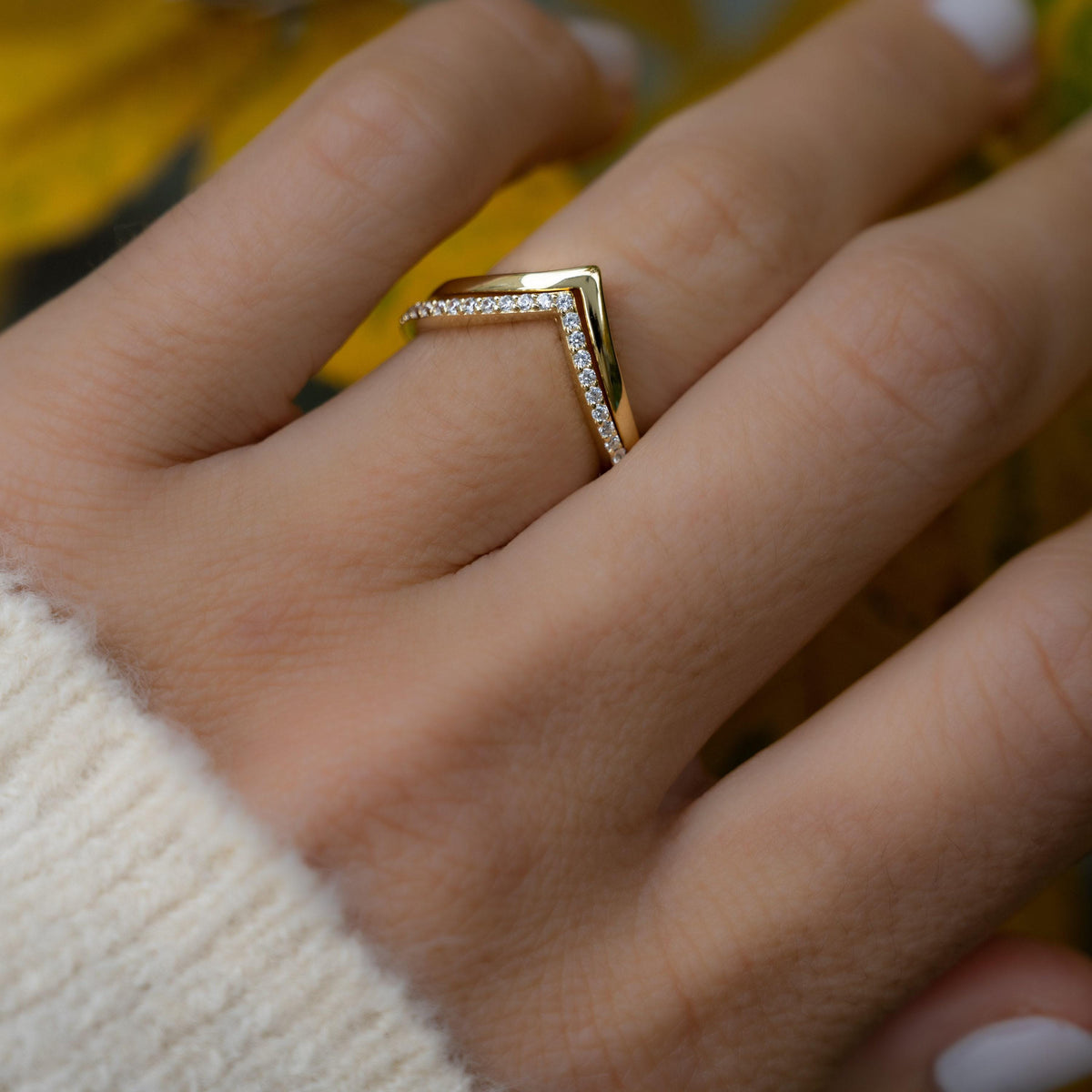 V Ring Set, Stacking Ring, Chevron Ring, Minimalist Ring, Wedding Band, Geometric Ring, Ring Set, Gift for Her, Dainty Ring, Thumb Ring