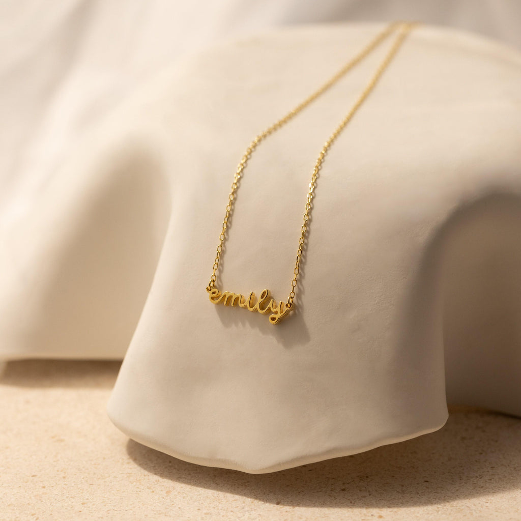 Personalized Name Necklace by Seven Lucky Gifts • Delicate Layering Necklace • Dainty Name Charm Jewelry • Birthday Gift for Her